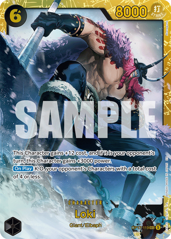 OP17-119 Loki Secret Rare from One Piece Card Game OP-17