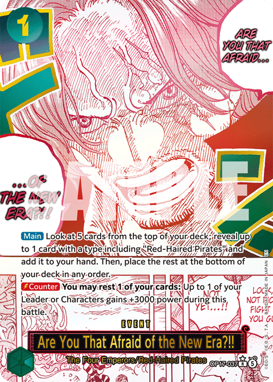 OP17-037 Are You That Afraid of the New Era manga-styled Event parallel