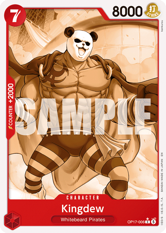 OP17-006 Kingdew Pandaman alternate art from One Piece Card Game OP-17